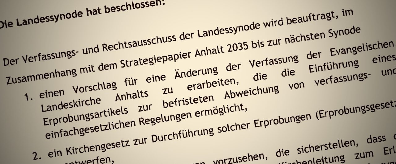 Menschen bilden einen Kreis auf einer Wiese, umgeben von Bäumen und Gebäuden.
